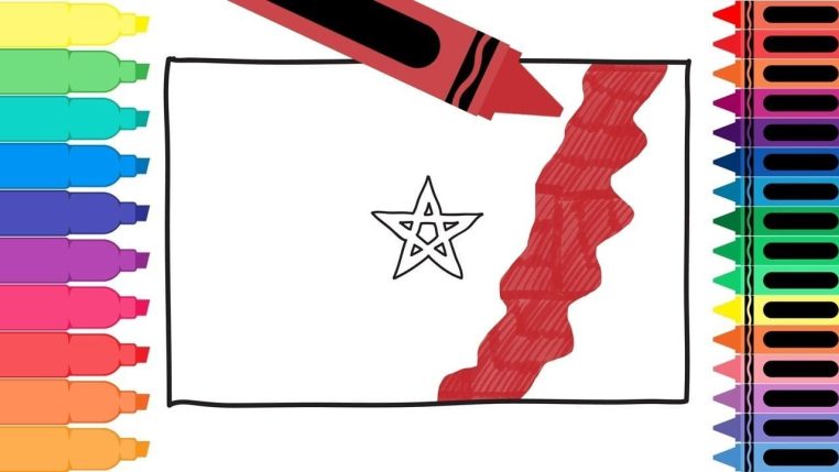 Comment dessiner un drapeau marocain